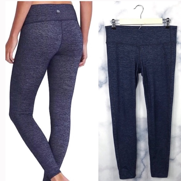 Athleta Blue Chaturanga Full Length Leggings Sz. M - Picture 1 of 7